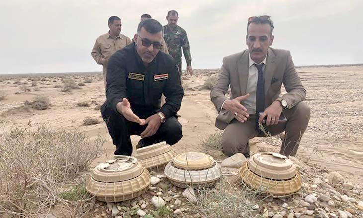 1200 كيلومتر من مساحة الحدود العراقية الإيرانية ‏ملوثة بالألغام والقنابل
