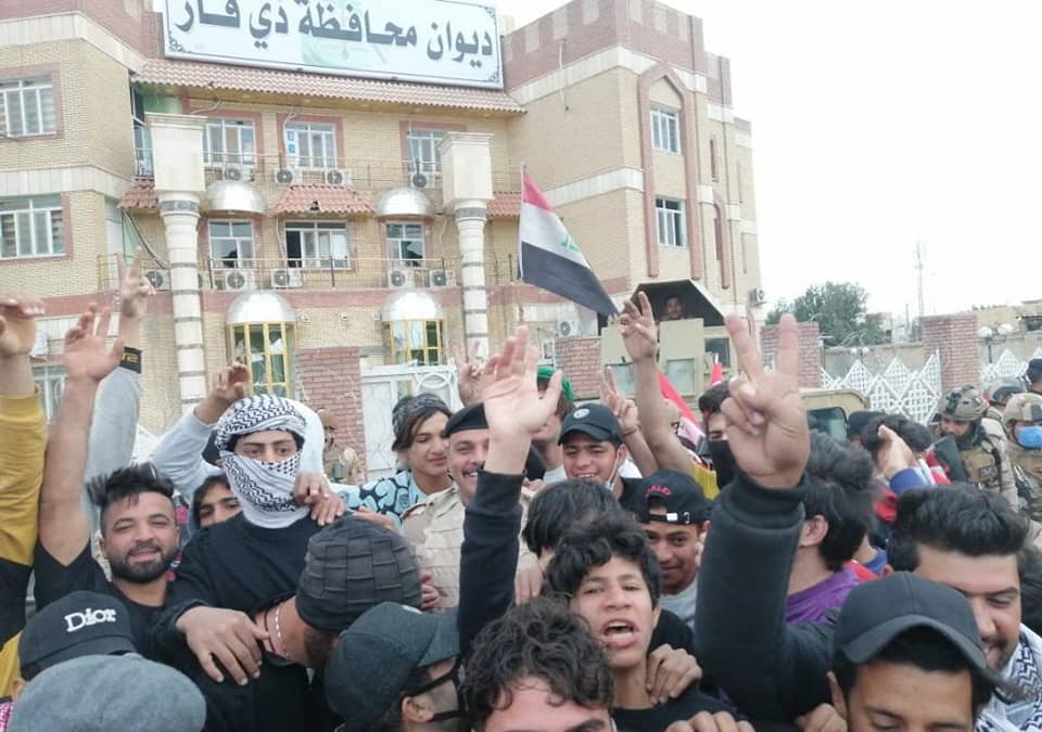 استمرار التظاهرات في محافظة ذي قار جنوبي البلاد
