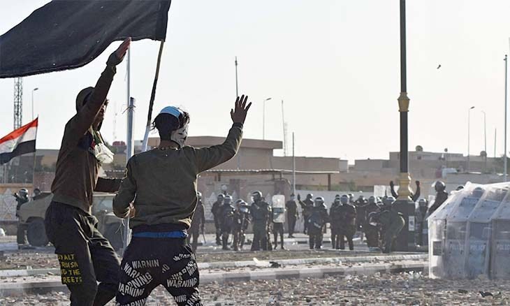 صورة أرشيفية لجانب من مظاهرات العراق