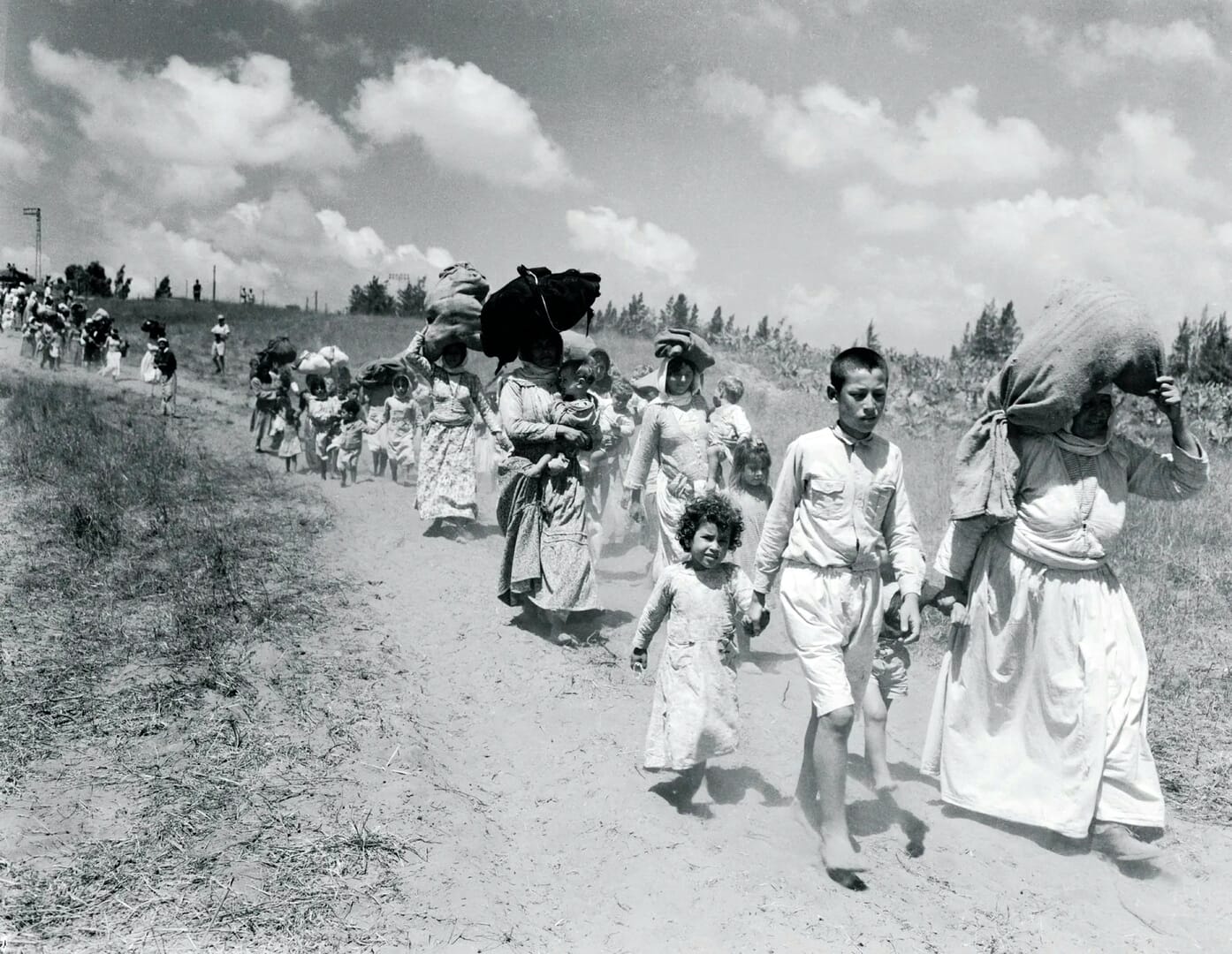 تهجير العرب الفلسطينيين من مدينة اللد تمهيداً لاحتلالها. أرشيفية.